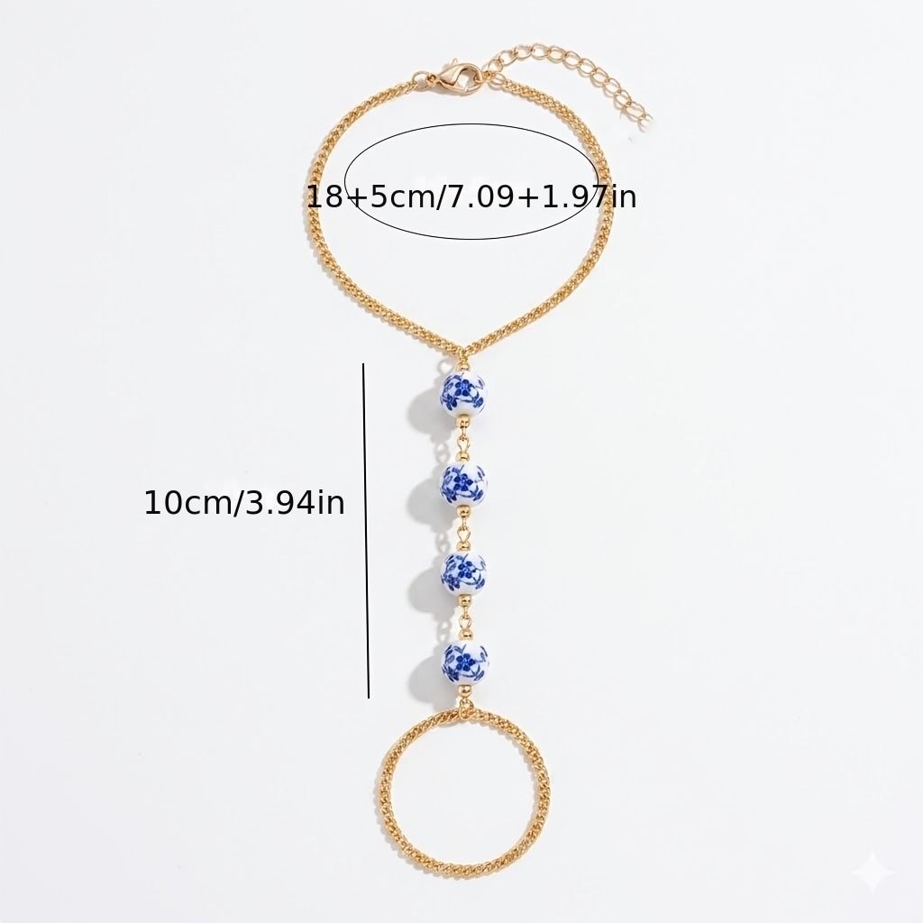 Women's Summer Retro National Style Connected Bracelet, Unique Design